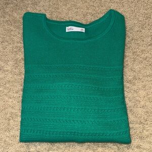 Croft & Barrow Vibrant Green Knit Top